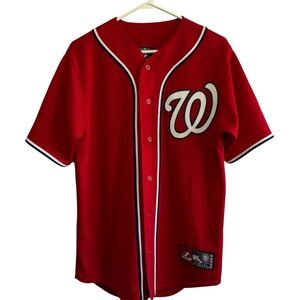 Men's Majestic Red Washington Nationals Official #34 Harper Jersey